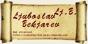 Ljuboslav Bekjarev vizit kartica